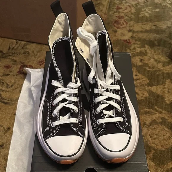 Converse Black and White Platform High-Tops - Picture 3 of 4